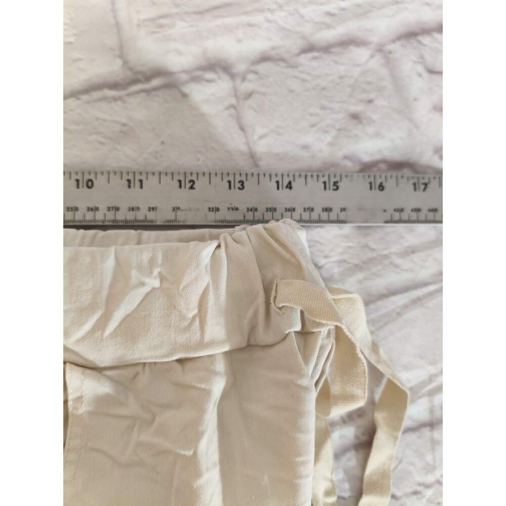 Women's Floral Crochet Inset Pants size 28x28 Cream color pants boho, garden - Picture 3 of 10